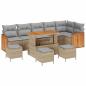 Preview: Gartensofa-set 10 stk. 10-Sitzanzahl Beige und Hellgrau