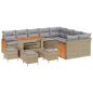 Preview: Gartensofa-set 13 stk. 13-Sitzanzahl Beige und Hellgrau
