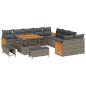 Preview: Gartensofa-set 13 Stk. 13-Sitzanzahl Grau