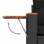 Preview: 13-teiliges Garten-Sofa-Set mit Kissen Schwarz Poly-Rattan Akazie, 3-teiliges Garten-Ess-Set mit Kissen Schwarz Poly-Rattan Akazie
