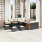 Preview: ARDEBO.de - Gartensofa-set 14 Stk. 14-Sitzanzahl Schwarz und Creme