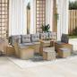 Preview: ARDEBO.de - Gartensofa-set mit Kissen 10 pcs Beige und Hellgrau