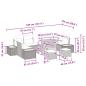 Preview: Gartensofa-set mit Kissen 10 pcs Beige und Hellgrau