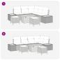 Preview: Gartensofa-set mit Kissen 8 pcs Beige und Hellgrau