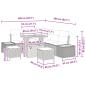 Preview: Gartensofa-set mit Kissen 8 pcs Beige und Hellgrau