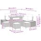 Preview: Gartensofa-set mit Kissen 9 pcs Beige und Hellgrau