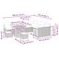 Preview: 12-teiliges Garten Sofa Set mit Kissen Beige Poly Rattan Akazie, 3-teiliges Garten Esszimmer Set mit Kissen Beige Poly Rattan Akazie, 2-Sitzer Garten Sofa mit Kissen Beige Poly Rattan