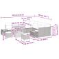 Preview: Gartensofa-set mit Kissen 12 pcs Beige und Hellgrau