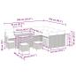 Preview: 13-teiliges Garten-Sofa-Set mit Kissen in Grau Poly-Rattan Akazie, 4-teiliges Garten-Dining-Set mit Kissen Grau Poly-Rattan Akazie, 2-Sitzer-Garten-Sofa mit Kissen Grau Poly-Rattan