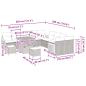 Preview: 13-teiliges Garten-Sofa-Set mit Kissen Grau Poly Rattan Akazie, 2-Sitzer Garten-Sofa mit Kissen Grau Poly Rattan, 3-teiliges Garten-Ess-Set mit Kissen Grau Poly Rattan Akazie