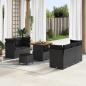 Preview: ARDEBO.de - Gartensofa-set 8 Stk. 5-Sitzanzahl Schwarz Poly-Rattan