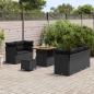 Preview: Gartensofa-set 8 Stk. 5-Sitzanzahl Schwarz Poly-Rattan