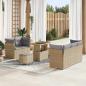 Preview: ARDEBO.de - Garten-Sofa-Set mit Kissen 8 pcs Beige und Hellgrau