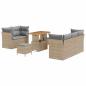 Preview: Garten-Sofa-Set mit Kissen 8 pcs Beige und Hellgrau