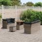Preview: 8-teiliges Garten-Sofa-Set mit Kissen Grau Poly-Rattan Akazie, 3-teiliges Garten-Dining-Set mit Kissen Grau Poly-Rattan Akazie