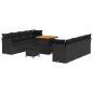 Preview: Gartensofa-set 11 stk. 8-Sitzer Schwarz Poly-Rattan