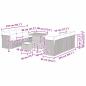 Preview: 11-teiliges Garten-Sofa-Set mit Kissen in Grau, Poly-Rattan, Akazie, 3-teiliges Garten-Dining-Set mit Kissen in Grau, Poly-Rattan, Akazie