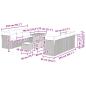Preview: Garten-Sofa-Set mit Kissen 11 pcs Beige und Hellgrau
