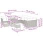 Preview: 13-teiliges Garten-Sofa-Set mit Kissen Grau Poly-Rattan Akazie, 3-teiliges Garten-Dining-Set mit Kissen Grau Poly-Rattan Akazie