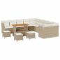 Preview: Gartensofa-set 14 stk. Beige und Creme Poly-Rattan