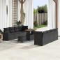 Preview: ARDEBO.de - Gartensofa-set 12 stk. 12-Sitzanzahl Schwarz Poly-Rattan