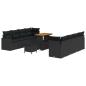Preview: Gartensofa-set 12 stk. 12-Sitzanzahl Schwarz Poly-Rattan
