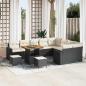 Preview: ARDEBO.de - Gartensofa-set 13 Stk. 10-Sitzanzahl Schwarz und Creme