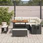 Preview: 8-teiliges Garten-Sofa-Set mit Kissen Schwarz Poly-Rattan Akazie, 3-teiliges Garten-Esszimmer-Set mit Kissen Schwarz Poly-Rattan Akazie