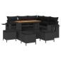 Preview: Gartensofa-set 10 Stk. 7-Sitzanzahl Schwarz Poly-Rattan