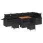 Preview: Gartensofa-set 11 stk. Schwarz Poly-Rattan