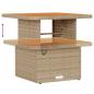 Preview: 12-teiliges Garten Sofa Set mit Kissen in Beige Poly Rattan Akazie, 3-teiliges Garten Esstisch Set mit Kissen in Beige Poly Rattan Akazie