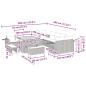 Preview: Gartensofa-set mit Kissen 13 pcs Schwarz Poly-Rattan