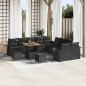 Preview: ARDEBO.de - Gartensofa-set 13 Stk. Schwarz Poly-Rattan