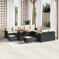 Preview: ARDEBO.de - Gartensofa-set 13 Stk. Schwarz Poly-Rattan