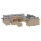 Preview: Gartensofa-set 13 stk. Beige Poly-Rattan
