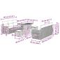 Preview: Gartensofa-set mit Kissen 9 pcs Beige und Hellgrau Poly-Rattan