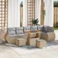 Preview: ARDEBO.de - Garten-Sofa-Set mit Kissen 9 pcs Beige und Hellgrau