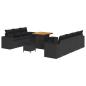 Preview: Gartensofa-set 10 stk. 9-Sitzanzahl Schwarz Poly Rattan