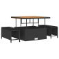 Preview: Gartensofa-set 8 stk. 7-Sitzanzahl Schwarz Poly-Rattan