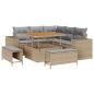Preview: Gartensofa-set 8 stk. 7-Sitzanzahl Beige und Hellgrau