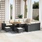 Preview: ARDEBO.de - Gartensofa-set 12 stk. 9-Sitzanzahl Schwarz und Creme