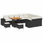 Preview: Gartensofa-set 12 stk. 9-Sitzanzahl Schwarz und Creme