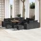 Preview: ARDEBO.de - Gartensofa-set 13 stk. Schwarz Poly-Rattan