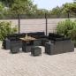 Preview: Gartensofa-set 13 stk. Schwarz Poly-Rattan