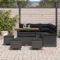 Preview: 9-teilige Garten-Sofaset mit Kissen Schwarz Poly Rattan Akazie, 2-Sitzer Garten-Sofa mit Stauraum & Kissen Schwarz Poly Rattan, 4-teiliges Garten-Esszimmer-Set mit Kissen Schwarz Poly Rattan Akazie