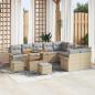 Preview: ARDEBO.de - Garten-Sofa-Set mit Kissen mit Kissen 12 pcs Beige und Hellgrau