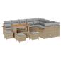 Preview: Garten-Sofa-Set 13 stk. 12-Sitzanzahl Beige und Hellgrau