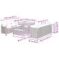 Preview: Garten-Sofa-Set mit Kissen 11 pcs Beige und Hellgrau