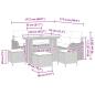 Preview: Garten-Sofa-Set mit Kissen mit Kissen 9 pcs Beige und Hellgrau