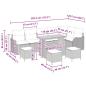 Preview: Garten-Sofa-Set mit Kissen 10 pcs Beige und Hellgrau